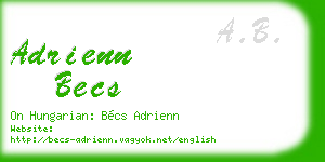 adrienn becs business card