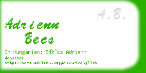 adrienn becs business card